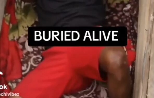 Nigerian man takes on challenge to be buried alive for 24 hours