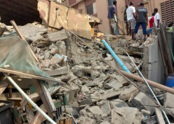 Panic as Two-Storey Building Collapses in Lagos; No Casualties Reported