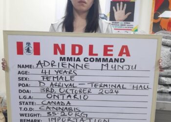 Canadian Woman Caught Trafficking Drugs in Lagos to Pay for Master’s Degree