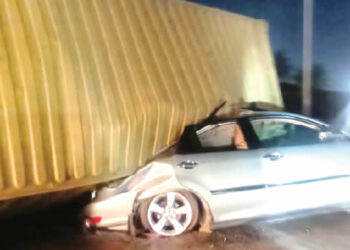 Lagos Couple Miraculously Survives as Container Crushes SUV