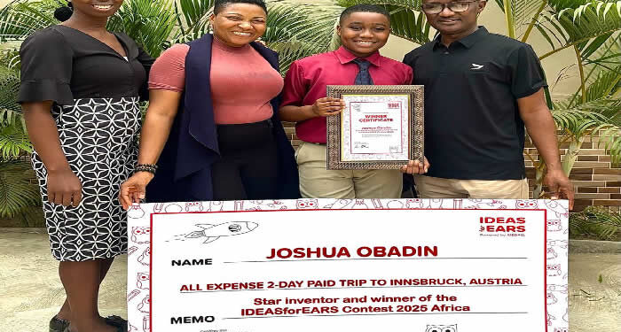 12-Year-Old Nigerian Wins Global Ear Care Innovation Contest