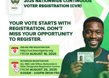 CVR: INEC records 69,376 pre-registrations in 7 hours