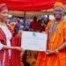 Musawa presents UNESCO certificate to Alaafin of Oyo at Sango World Festival